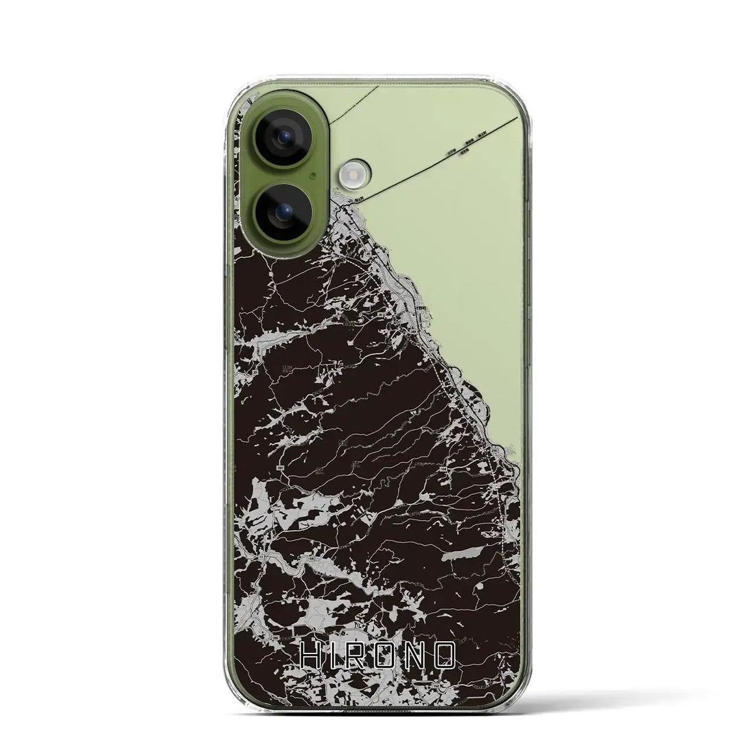 【洋野(岩手県)】地図柄iPhoneケース(クリアタイプ)モノトーン・iPhone 17 Pro Max 用