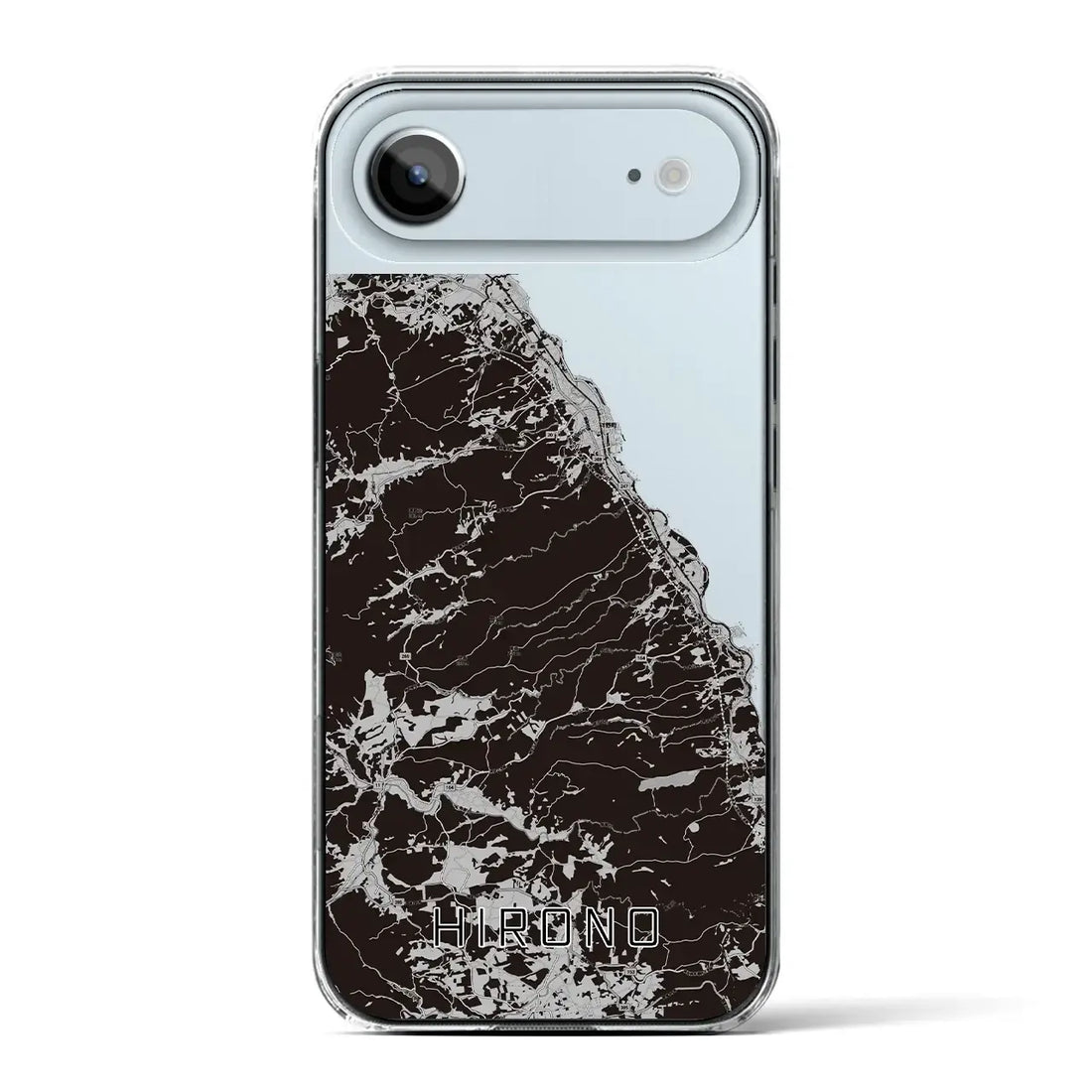 【洋野(岩手県)】地図柄iPhoneケース(クリアタイプ)モノトーン・iPhone 17 Pro Max 用