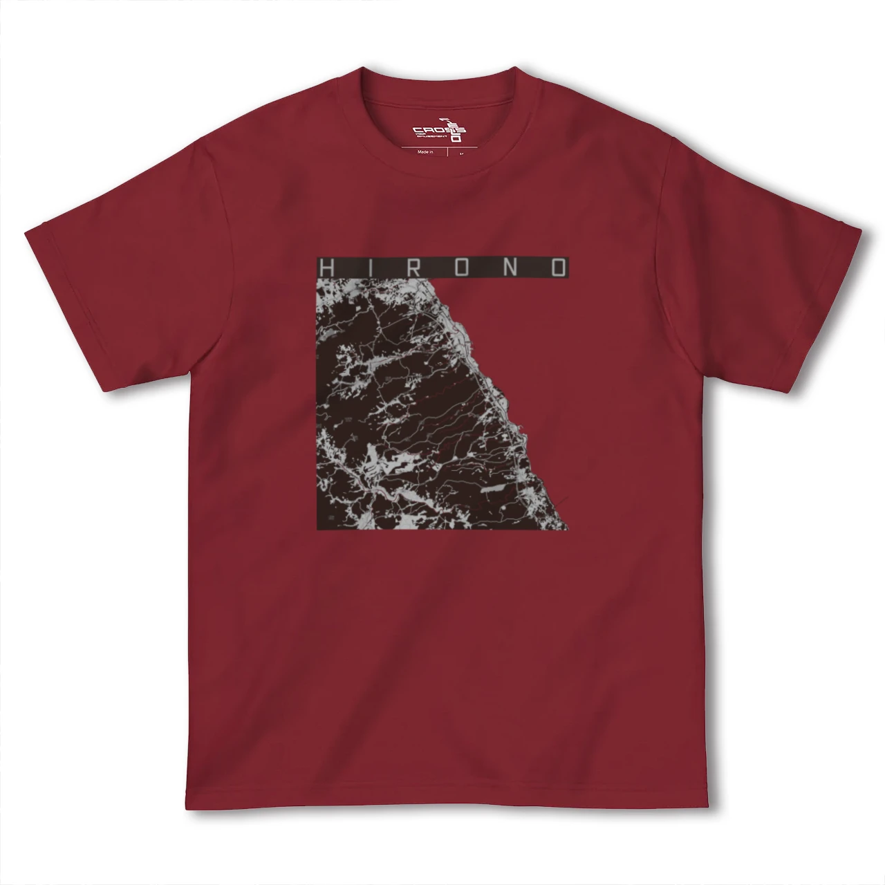 【洋野（岩手県）】地図柄ヘビーウェイトTシャツ
