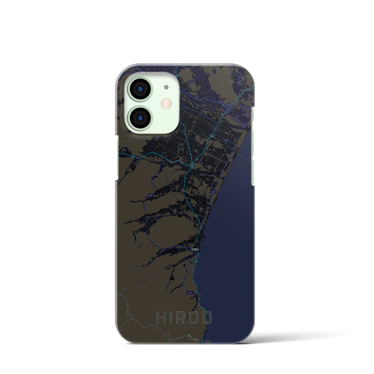 【広尾（北海道）】地図柄iPhoneケース（バックカバータイプ）