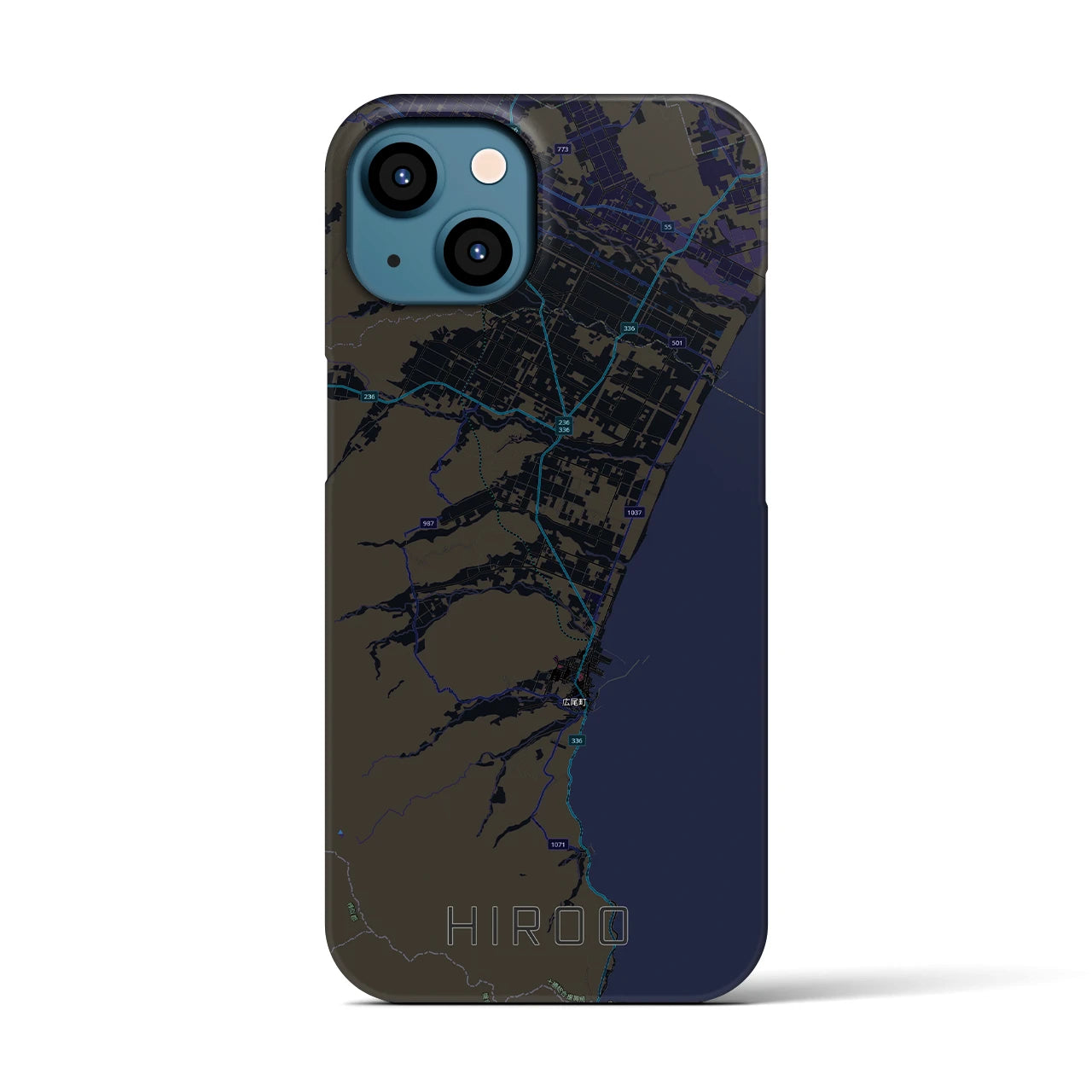 【広尾（北海道）】地図柄iPhoneケース（バックカバータイプ）