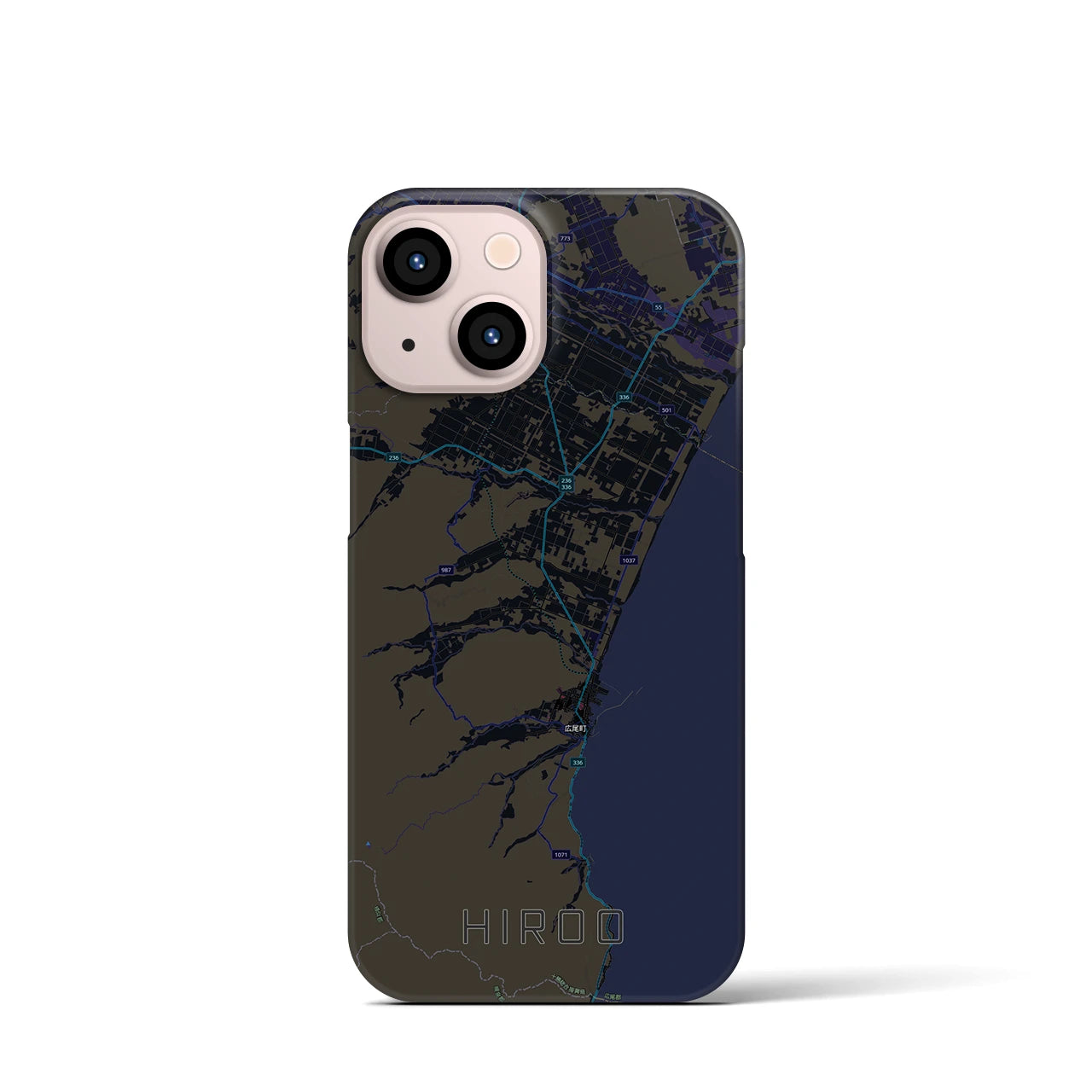 【広尾（北海道）】地図柄iPhoneケース（バックカバータイプ）