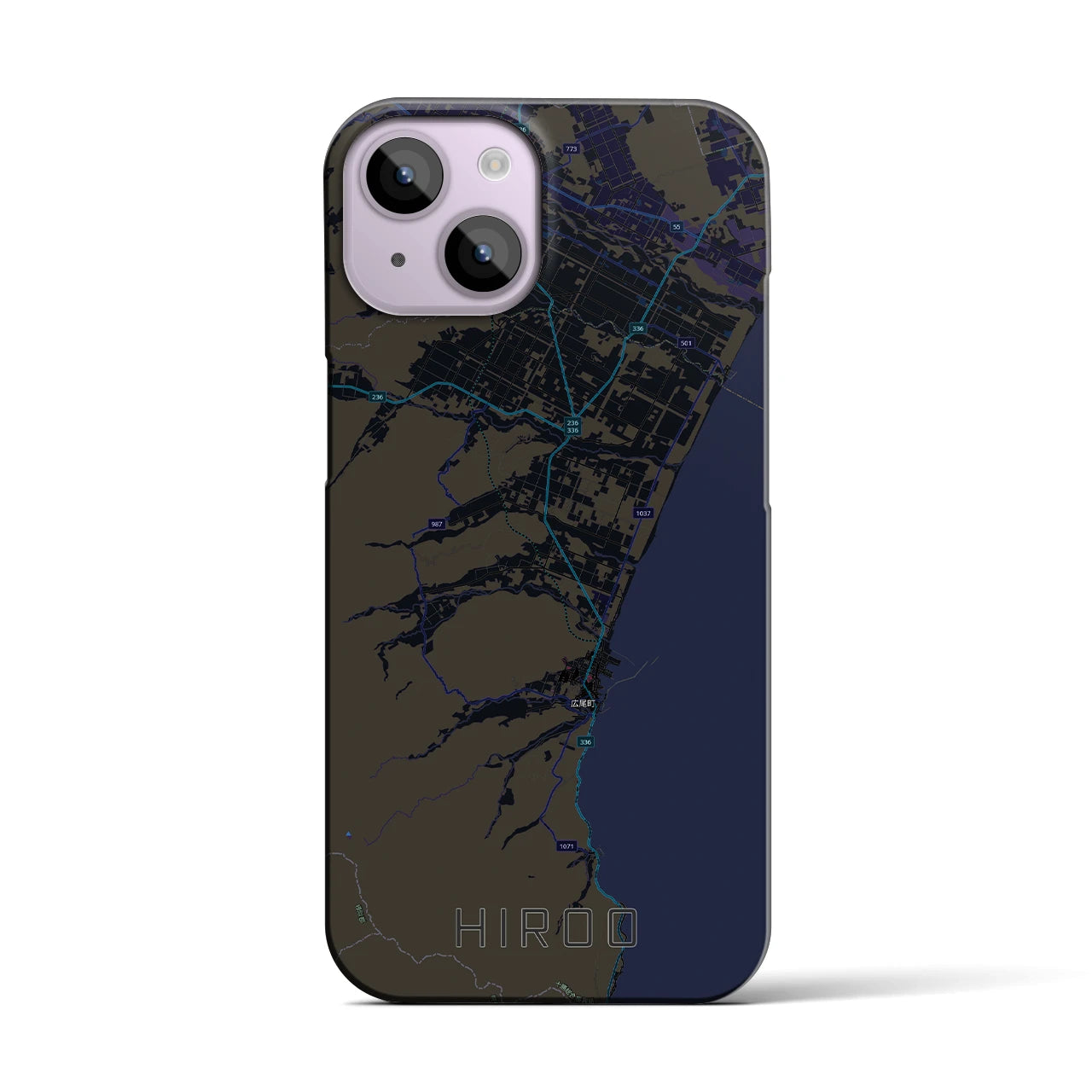 【広尾（北海道）】地図柄iPhoneケース（バックカバータイプ）