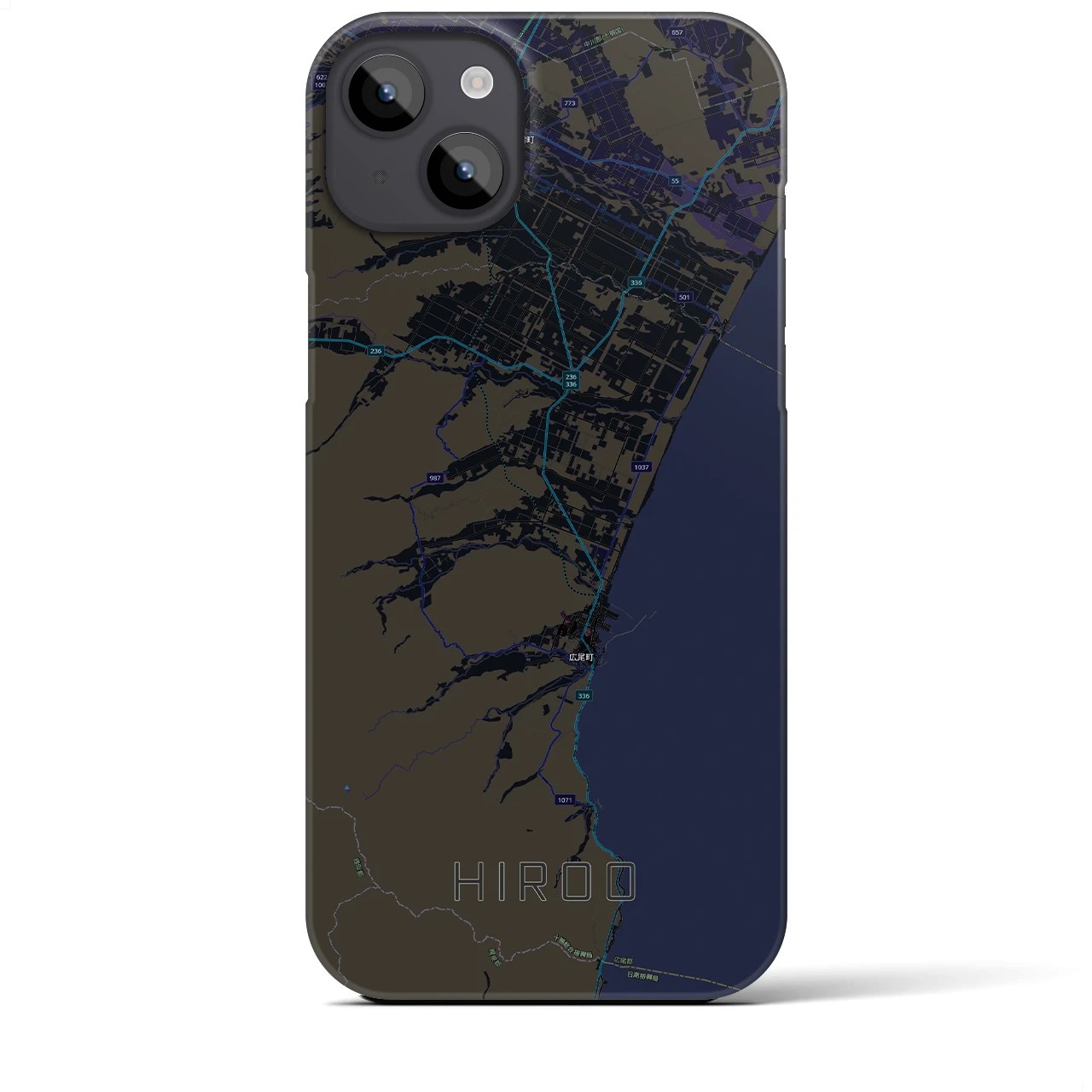 【広尾（北海道）】地図柄iPhoneケース（バックカバータイプ）