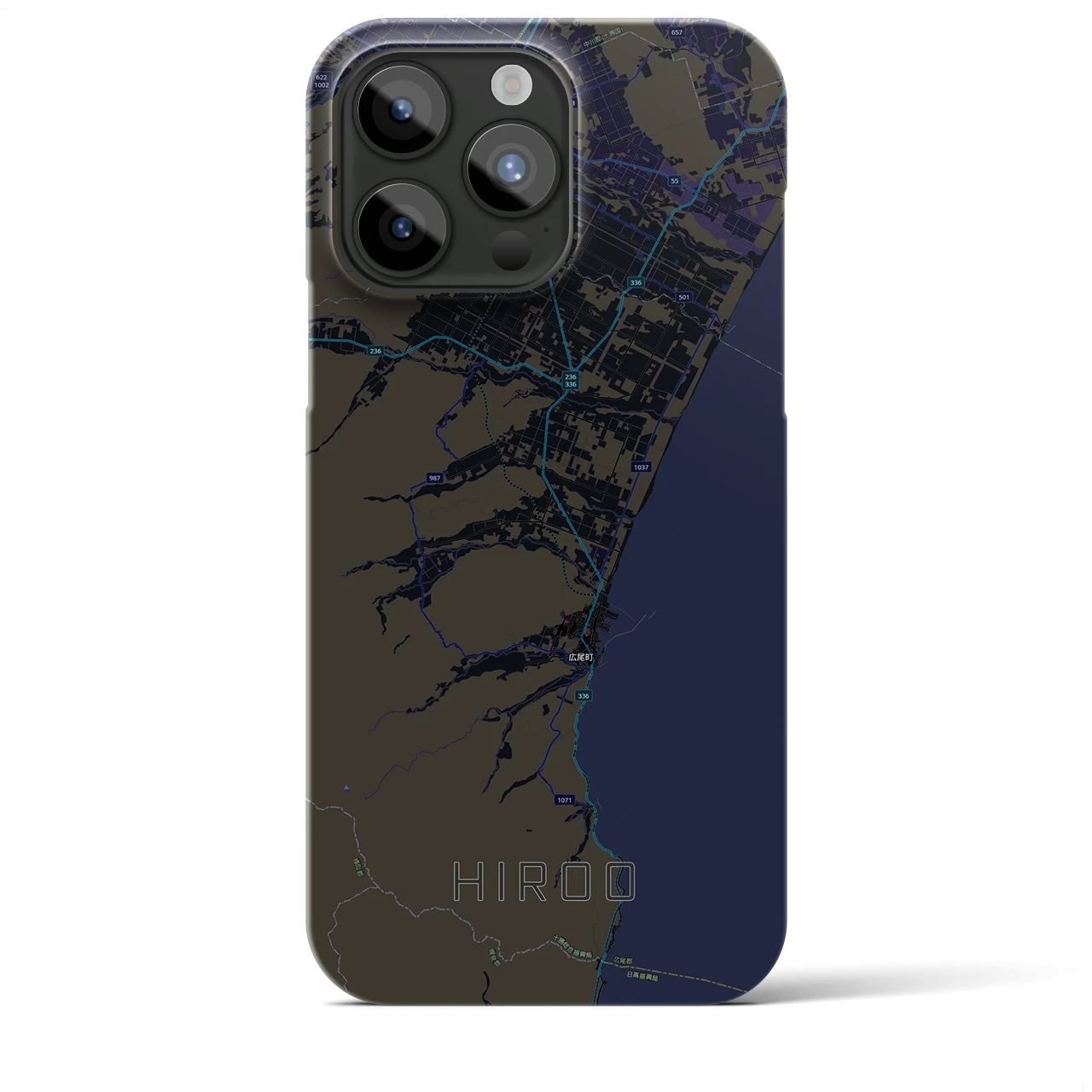 【広尾（北海道）】地図柄iPhoneケース（バックカバータイプ）