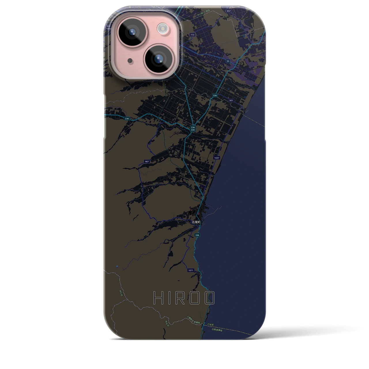 【広尾（北海道）】地図柄iPhoneケース（バックカバータイプ）
