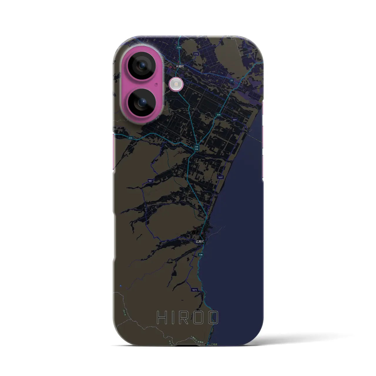 【広尾（北海道）】地図柄iPhoneケース（バックカバータイプ）