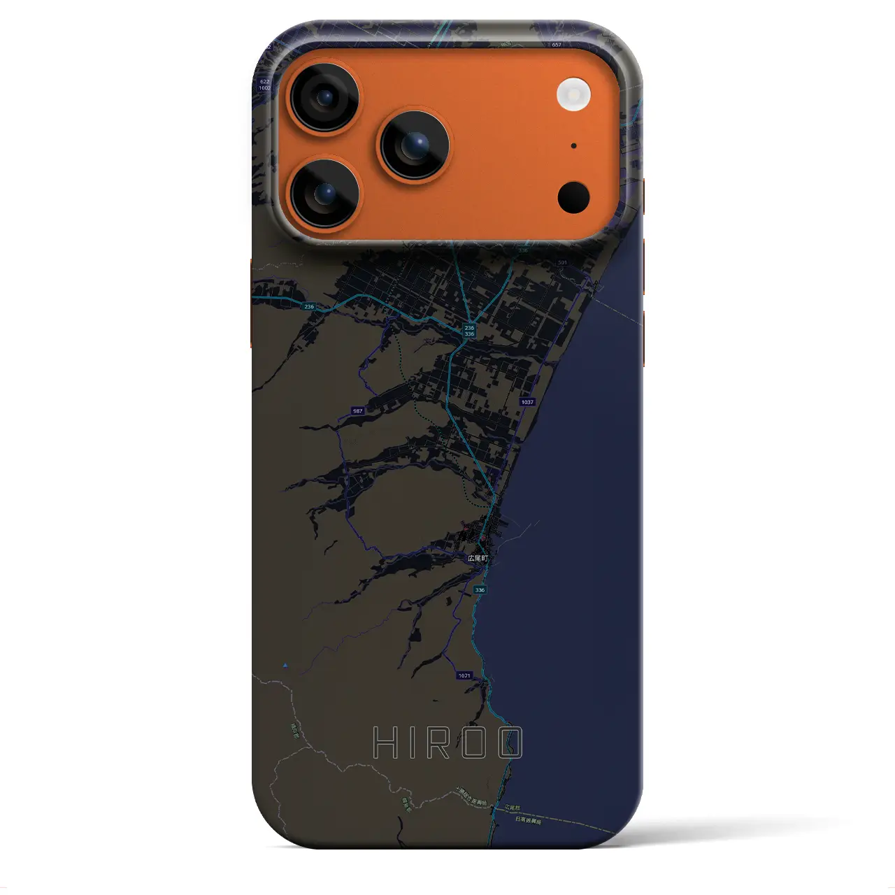 【広尾（北海道）】地図柄iPhoneケース（バックカバータイプ）