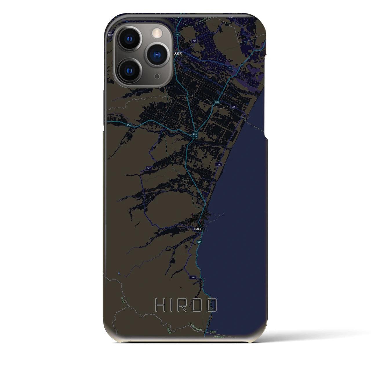 【広尾（北海道）】地図柄iPhoneケース（バックカバータイプ）