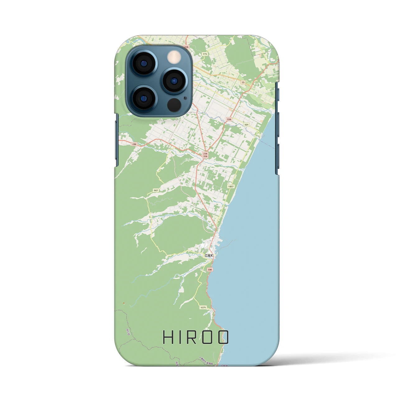 【広尾（北海道）】地図柄iPhoneケース（バックカバータイプ）