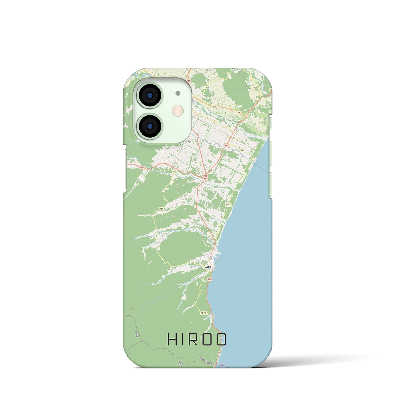 【広尾（北海道）】地図柄iPhoneケース（バックカバータイプ）