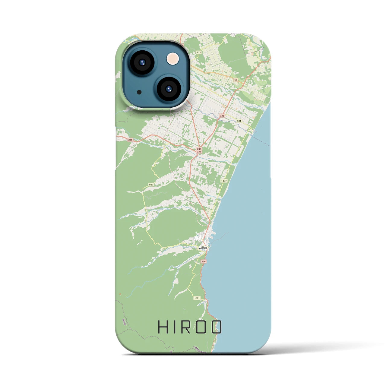 【広尾（北海道）】地図柄iPhoneケース（バックカバータイプ）