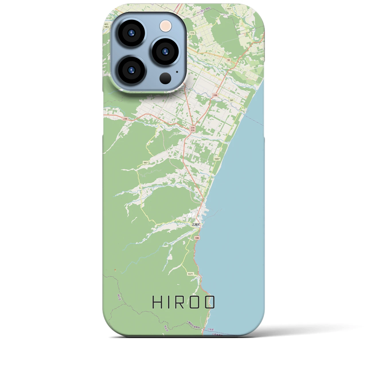 【広尾（北海道）】地図柄iPhoneケース（バックカバータイプ）