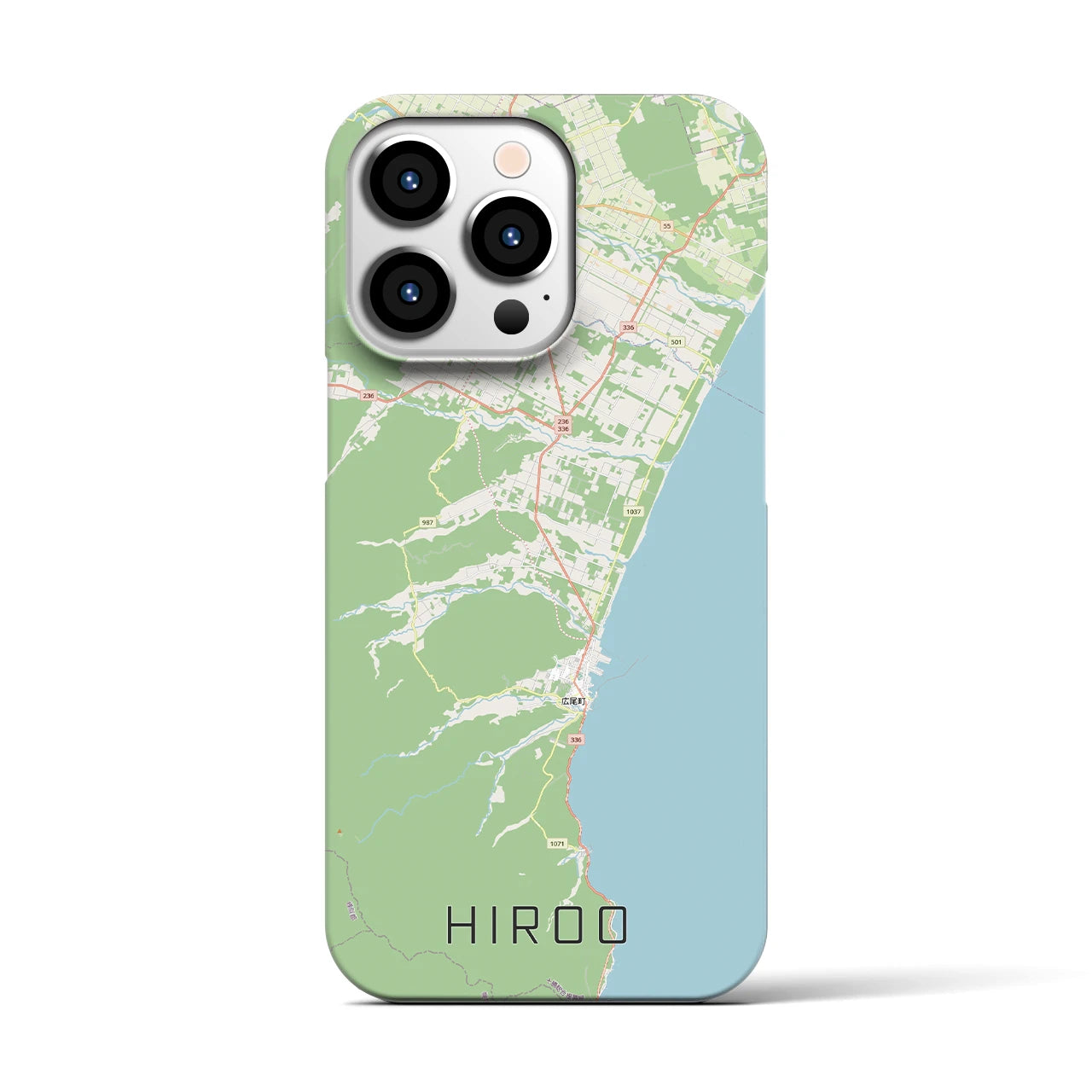 【広尾（北海道）】地図柄iPhoneケース（バックカバータイプ）
