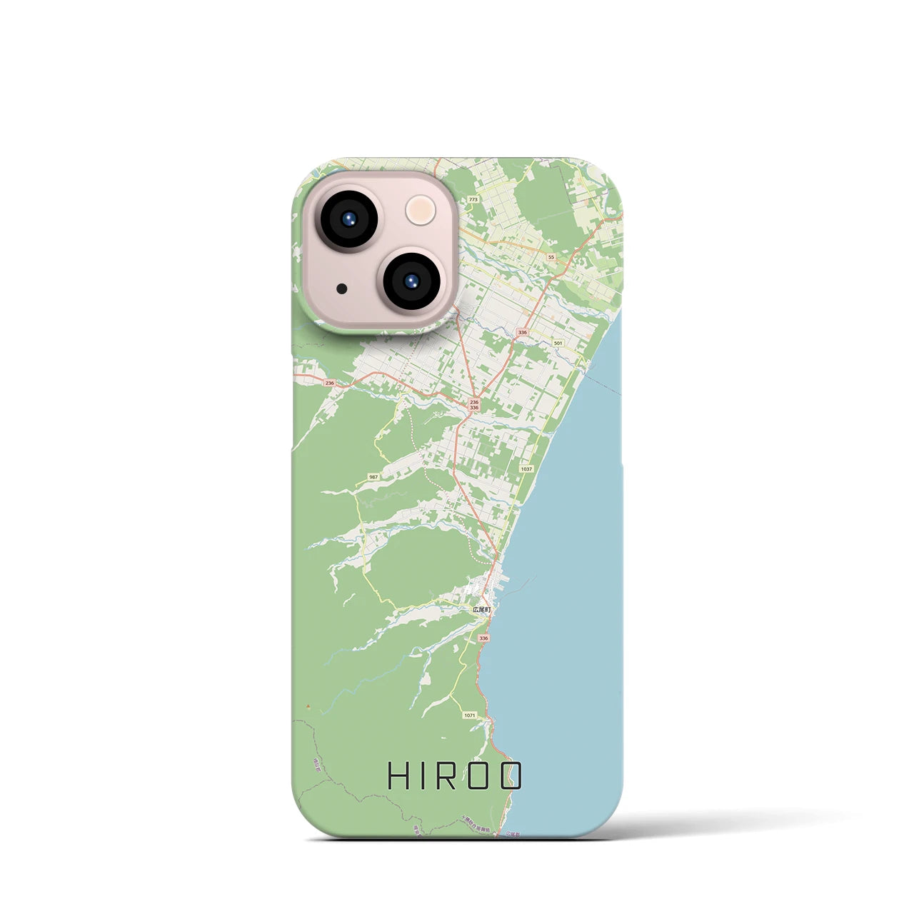 【広尾（北海道）】地図柄iPhoneケース（バックカバータイプ）
