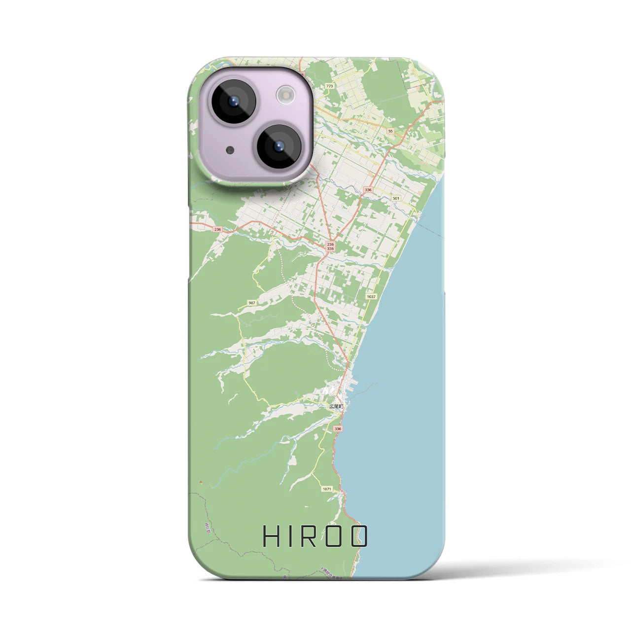 【広尾（北海道）】地図柄iPhoneケース（バックカバータイプ）