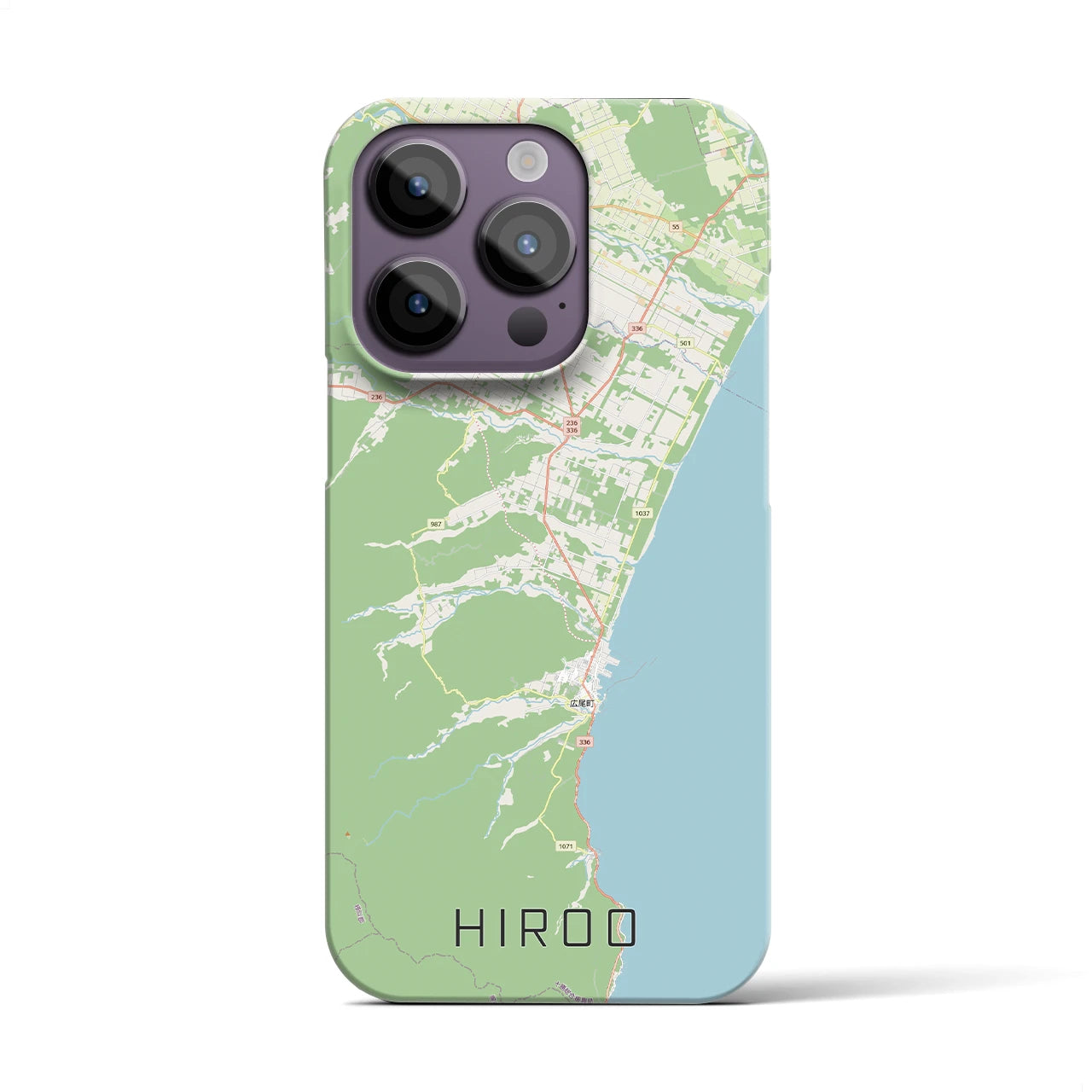 【広尾（北海道）】地図柄iPhoneケース（バックカバータイプ）