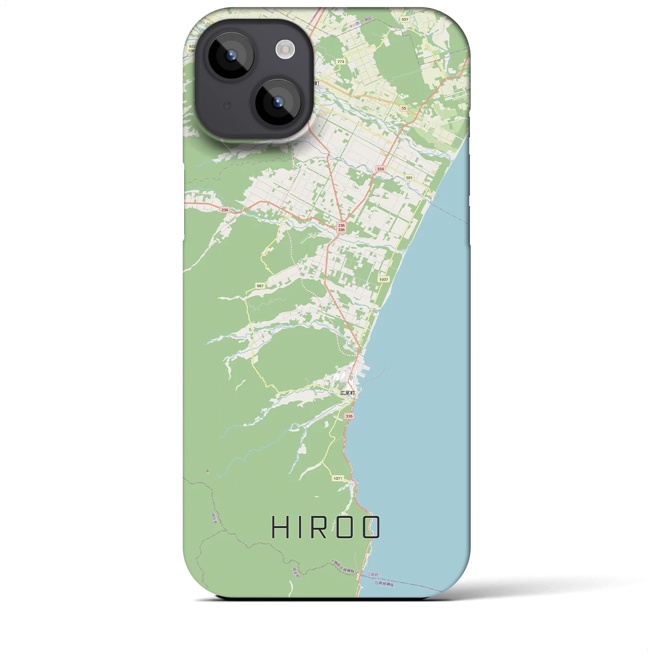 【広尾（北海道）】地図柄iPhoneケース（バックカバータイプ）