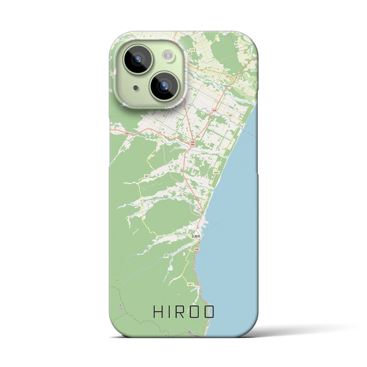 【広尾（北海道）】地図柄iPhoneケース（バックカバータイプ）