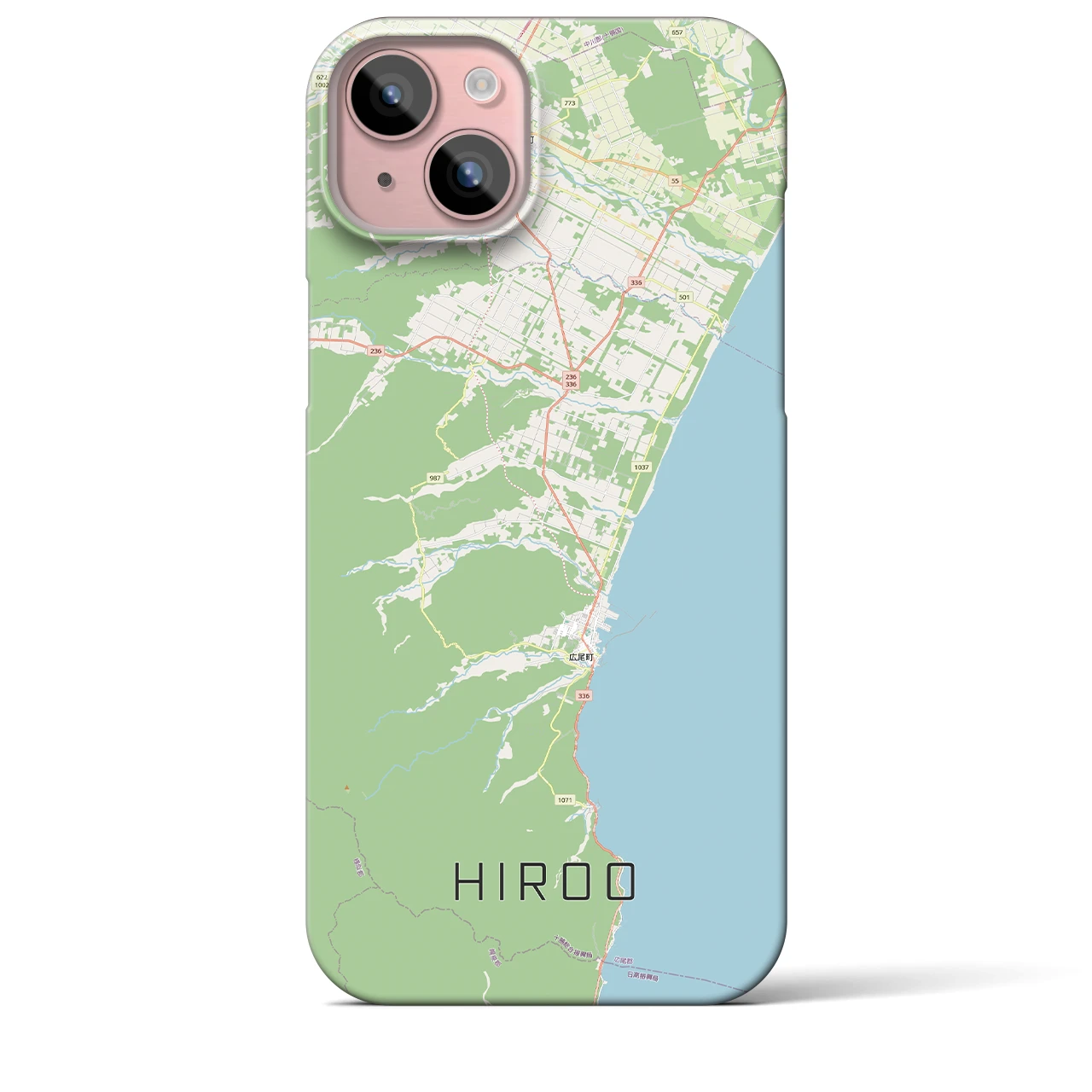 【広尾（北海道）】地図柄iPhoneケース（バックカバータイプ）