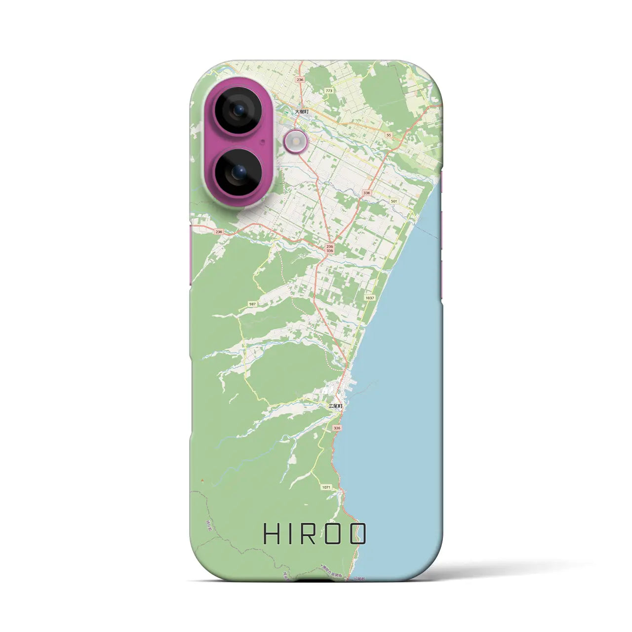【広尾（北海道）】地図柄iPhoneケース（バックカバータイプ）
