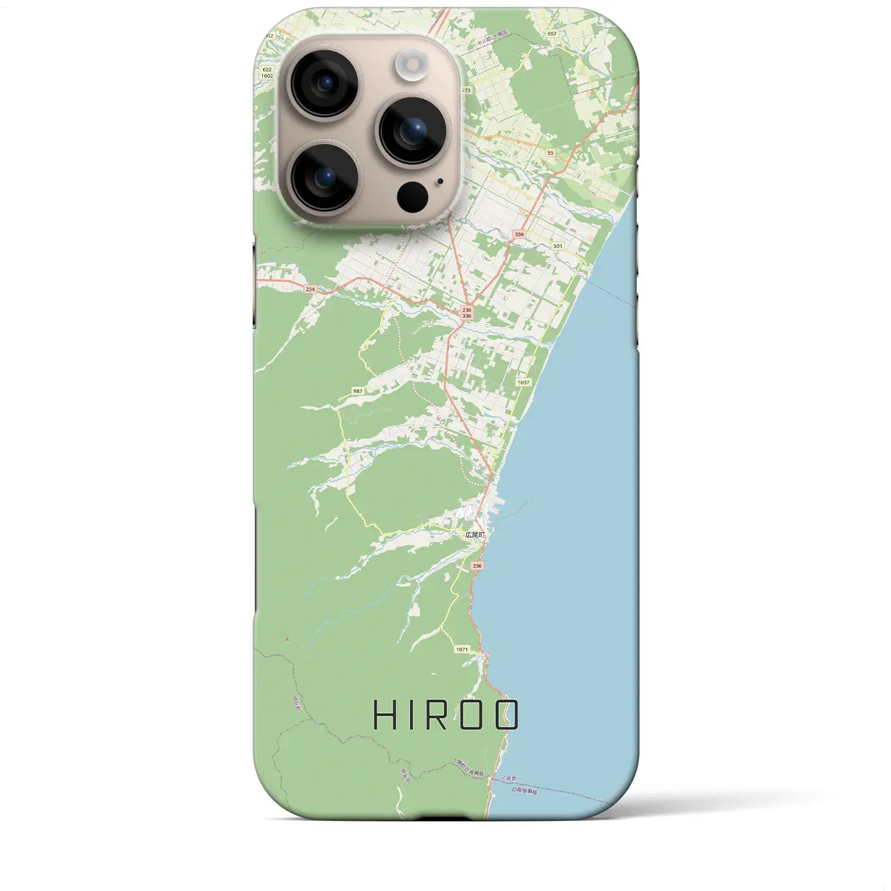【広尾（北海道）】地図柄iPhoneケース（バックカバータイプ）