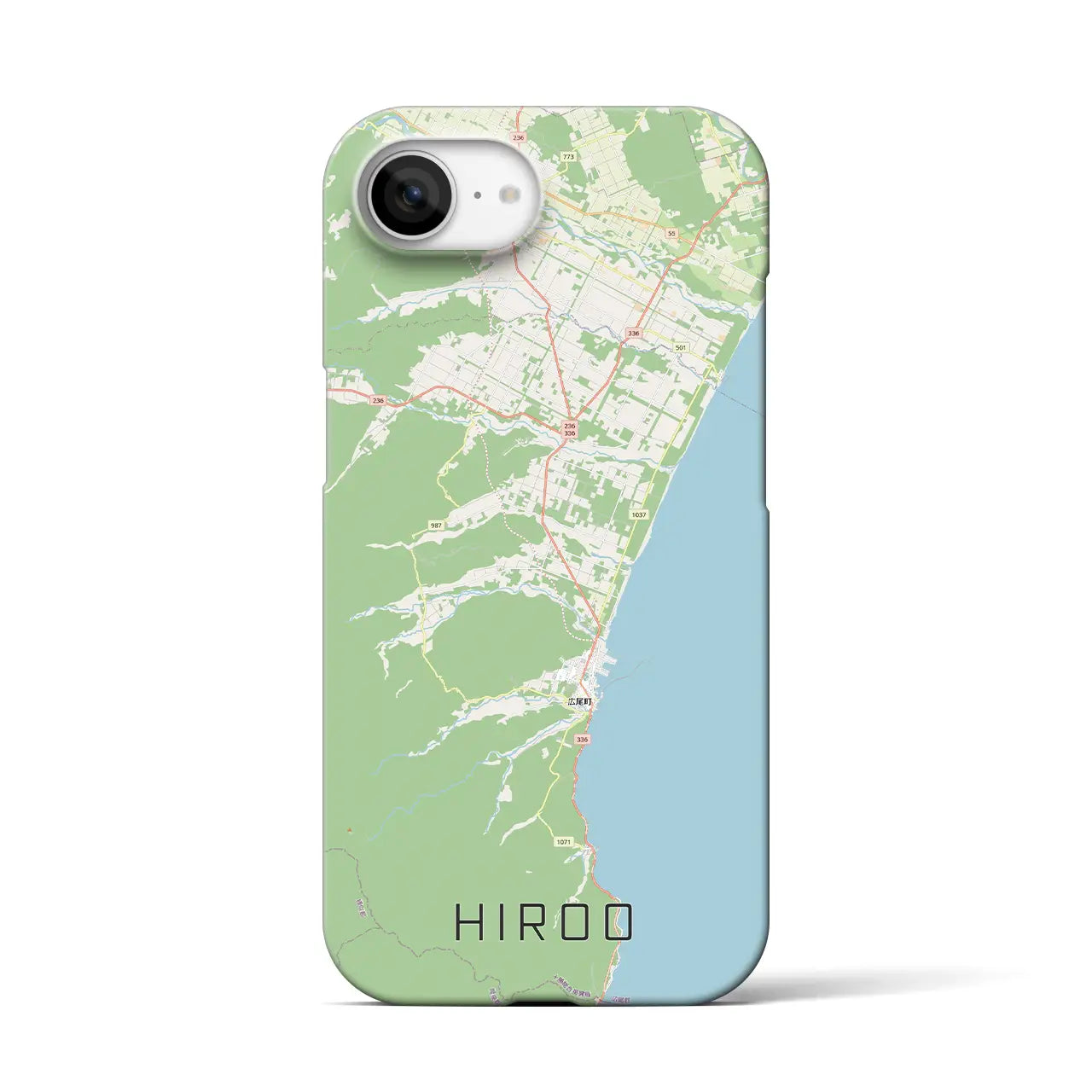 【広尾（北海道）】地図柄iPhoneケース（バックカバータイプ）