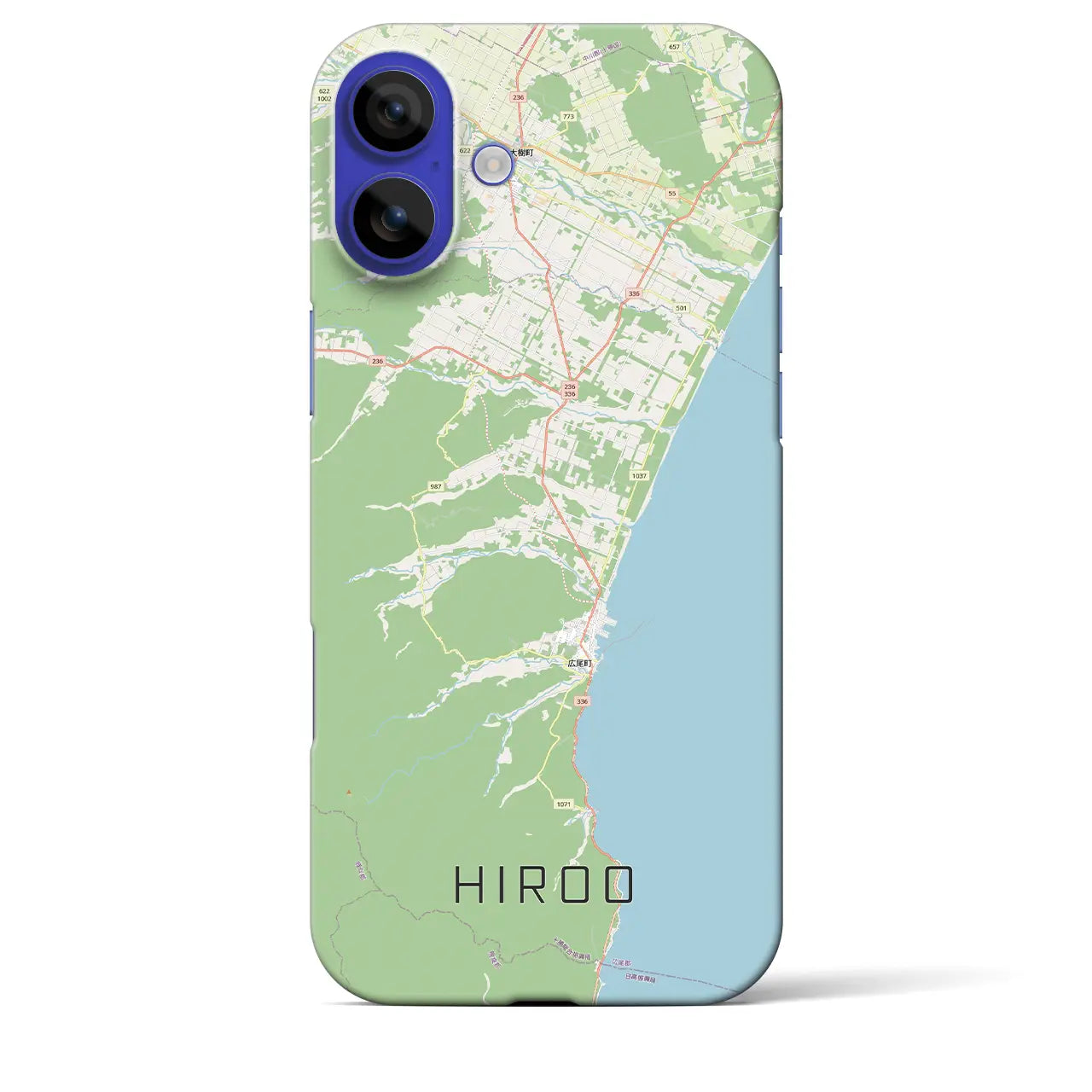 【広尾（北海道）】地図柄iPhoneケース（バックカバータイプ）