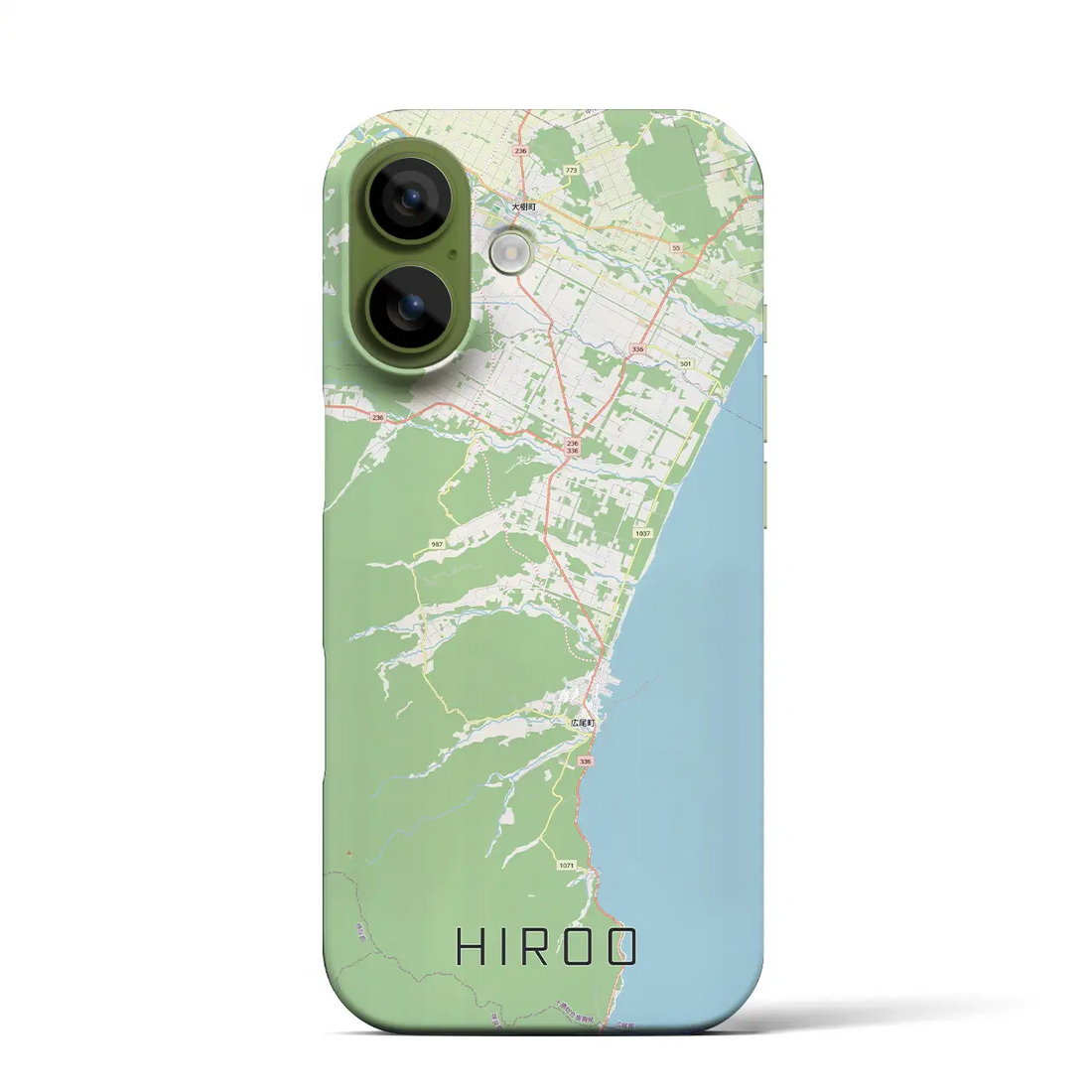 【広尾（北海道）】地図柄iPhoneケース（バックカバータイプ）ナチュラル・iPhone 17 Pro Max 用