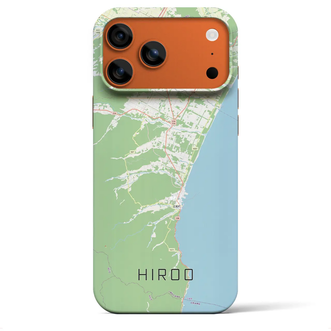 【広尾（北海道）】地図柄iPhoneケース（バックカバータイプ）ブラック・iPhone 17 Pro Max 用