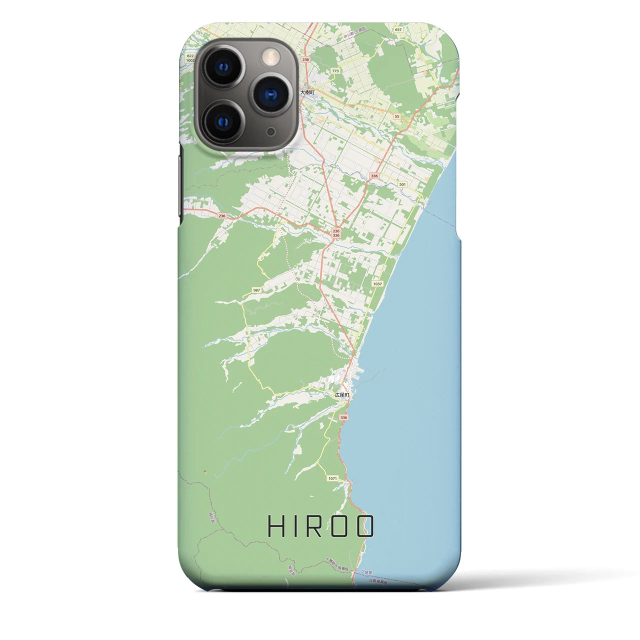 【広尾（北海道）】地図柄iPhoneケース（バックカバータイプ）