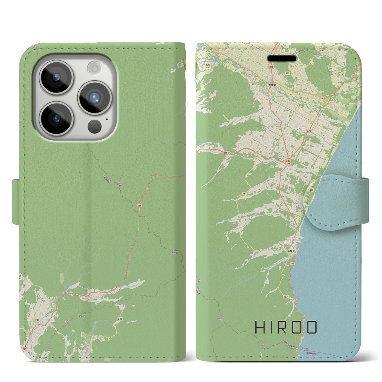 【広尾（北海道）】地図柄iPhoneケース（手帳タイプ）
