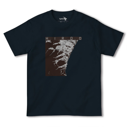 【広尾（北海道）（北海道）】地図柄ヘビーウェイトTシャツ