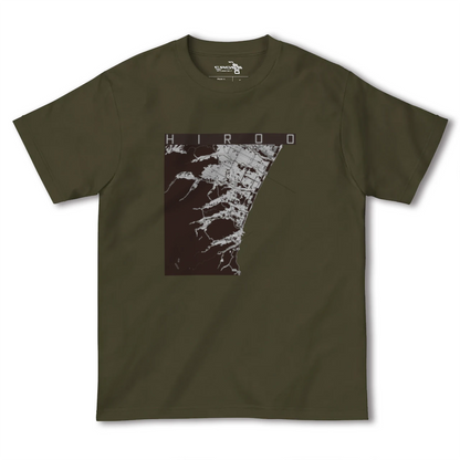 【広尾（北海道）（北海道）】地図柄ヘビーウェイトTシャツ