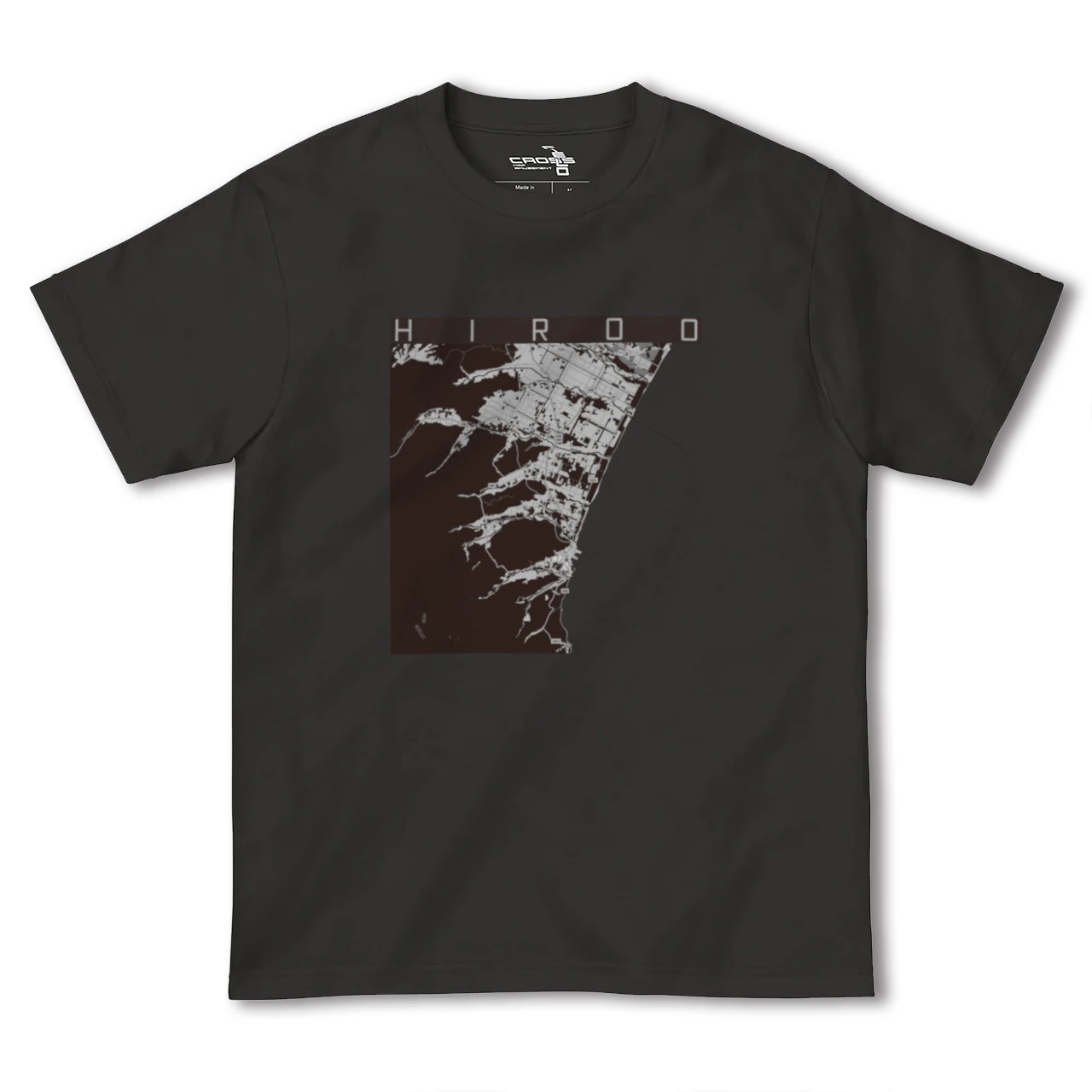 【広尾（北海道）（北海道）】地図柄ヘビーウェイトTシャツ