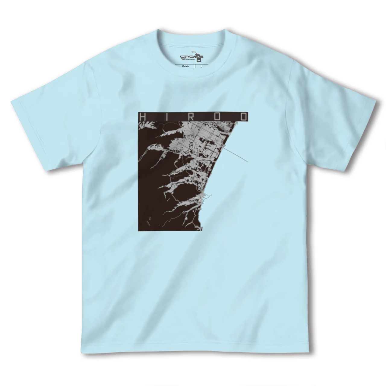 【広尾（北海道）（北海道）】地図柄ヘビーウェイトTシャツ