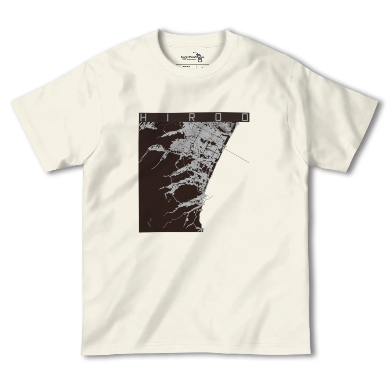 【広尾（北海道）（北海道）】地図柄ヘビーウェイトTシャツ