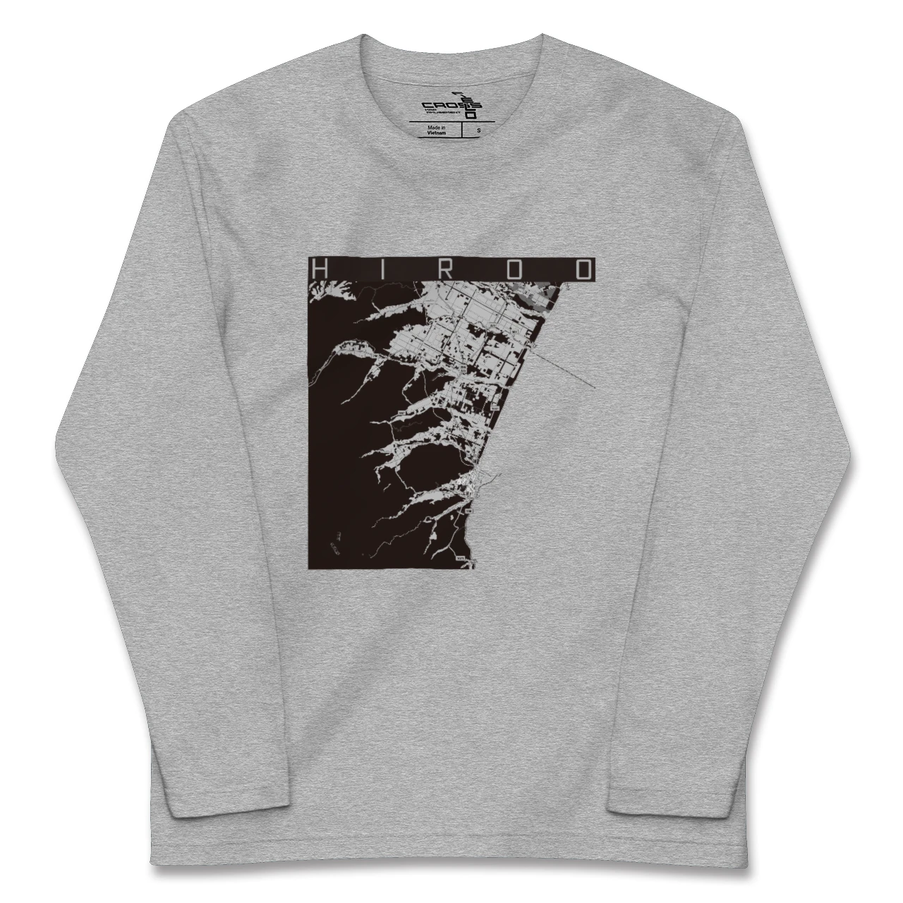 【広尾（北海道）（北海道）】地図柄ロングスリーブTシャツ