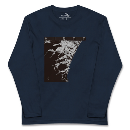 【広尾（北海道）（北海道）】地図柄ロングスリーブTシャツ