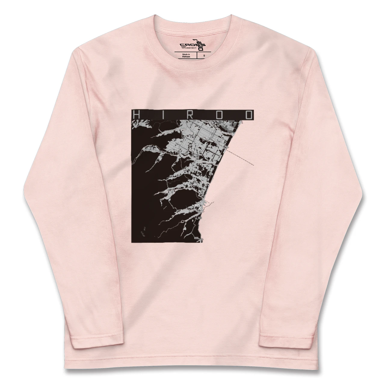 【広尾（北海道）（北海道）】地図柄ロングスリーブTシャツ