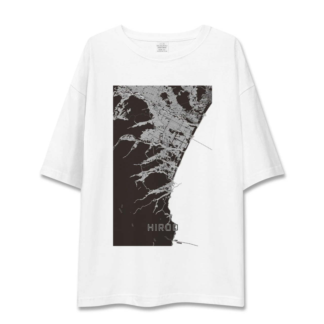 【広尾（北海道）】地図柄ビッグシルエットTシャツ