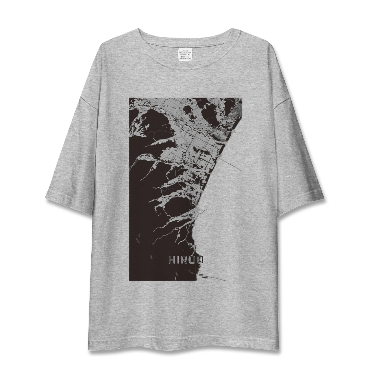 【広尾（北海道）】地図柄ビッグシルエットTシャツ