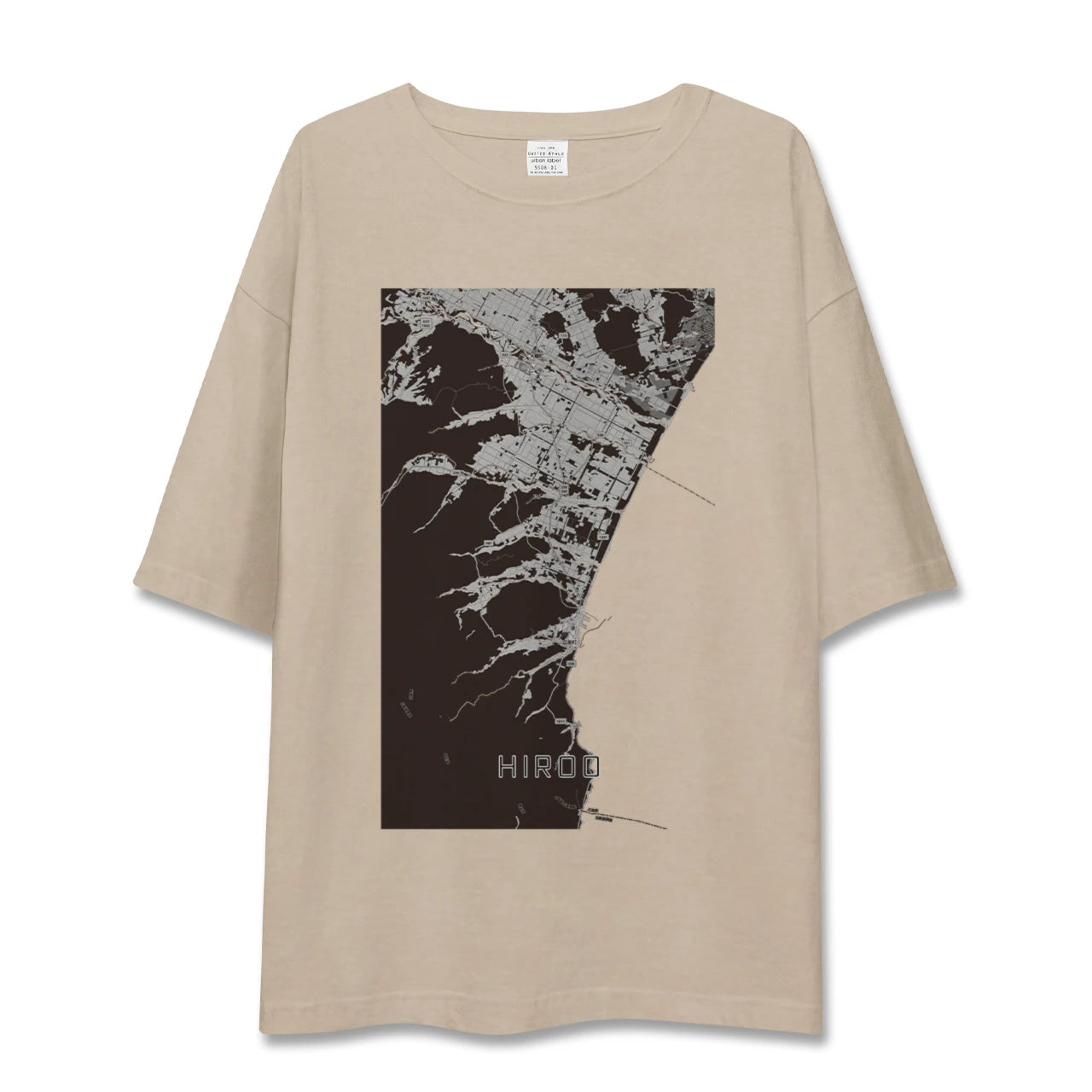 【広尾（北海道）】地図柄ビッグシルエットTシャツ
