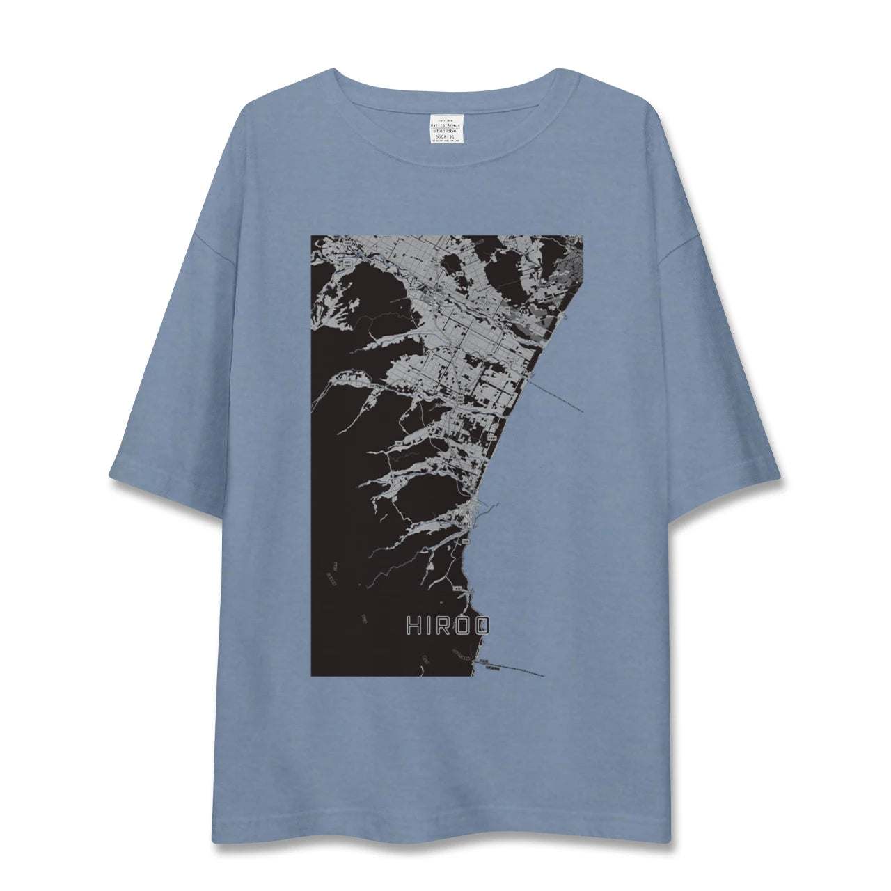 【広尾（北海道）】地図柄ビッグシルエットTシャツ