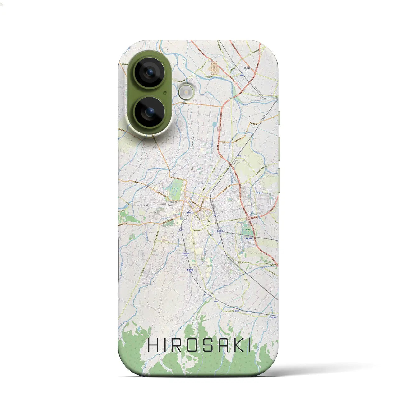 【弘前（青森県）】地図柄iPhoneケース（バックカバータイプ）