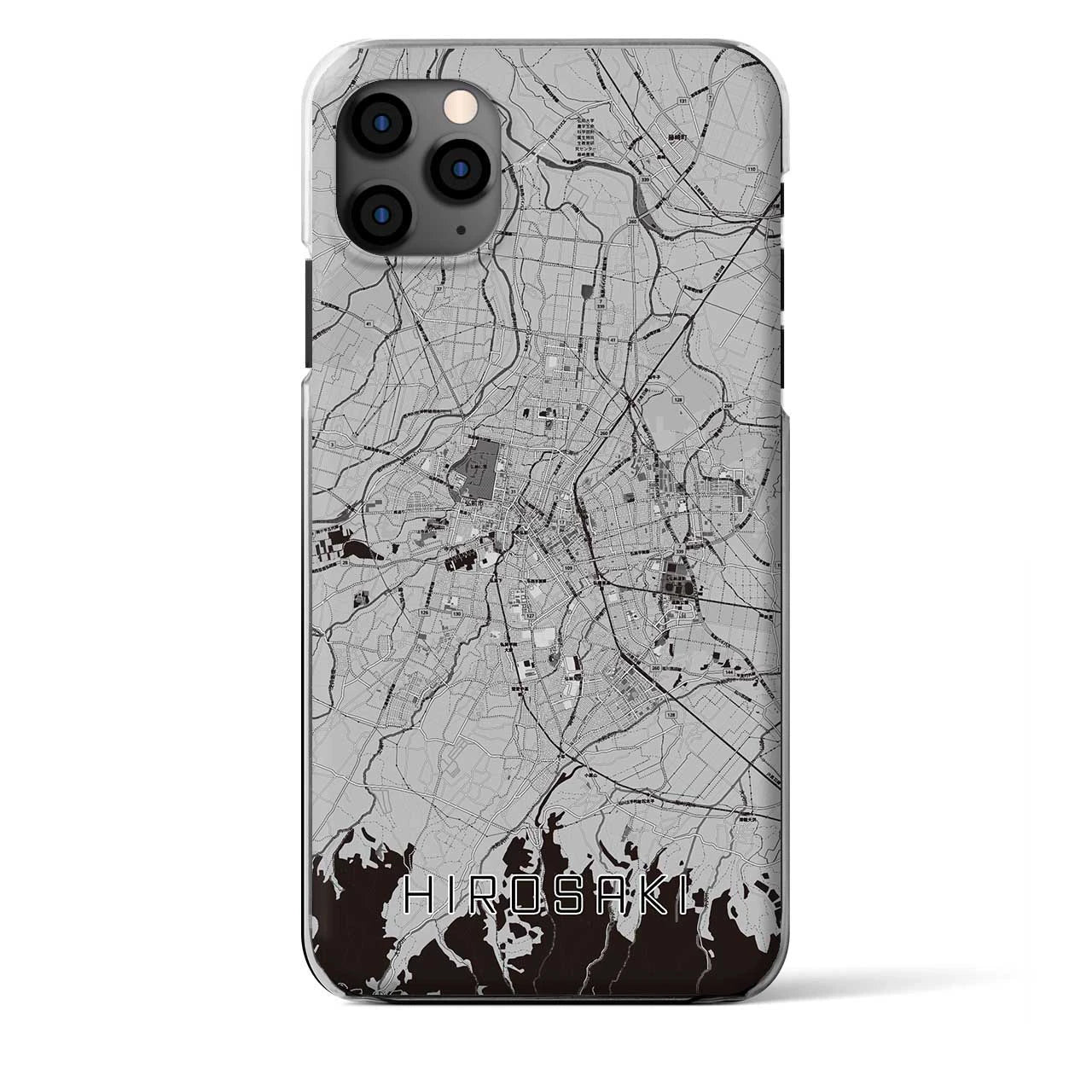 【弘前（青森県）】地図柄iPhoneケース（クリアタイプ）