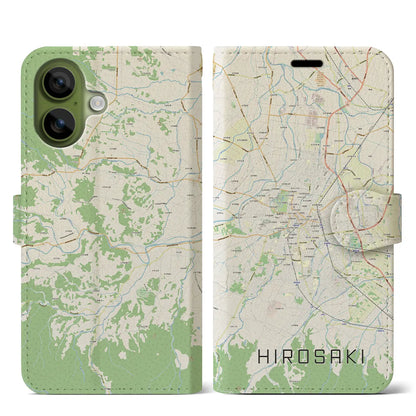 【弘前（青森県）】地図柄iPhoneケース（手帳タイプ）