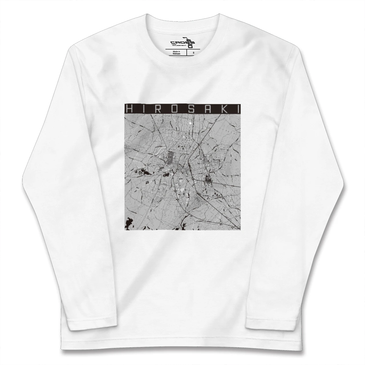 【弘前（青森県）】地図柄ロングスリーブTシャツ