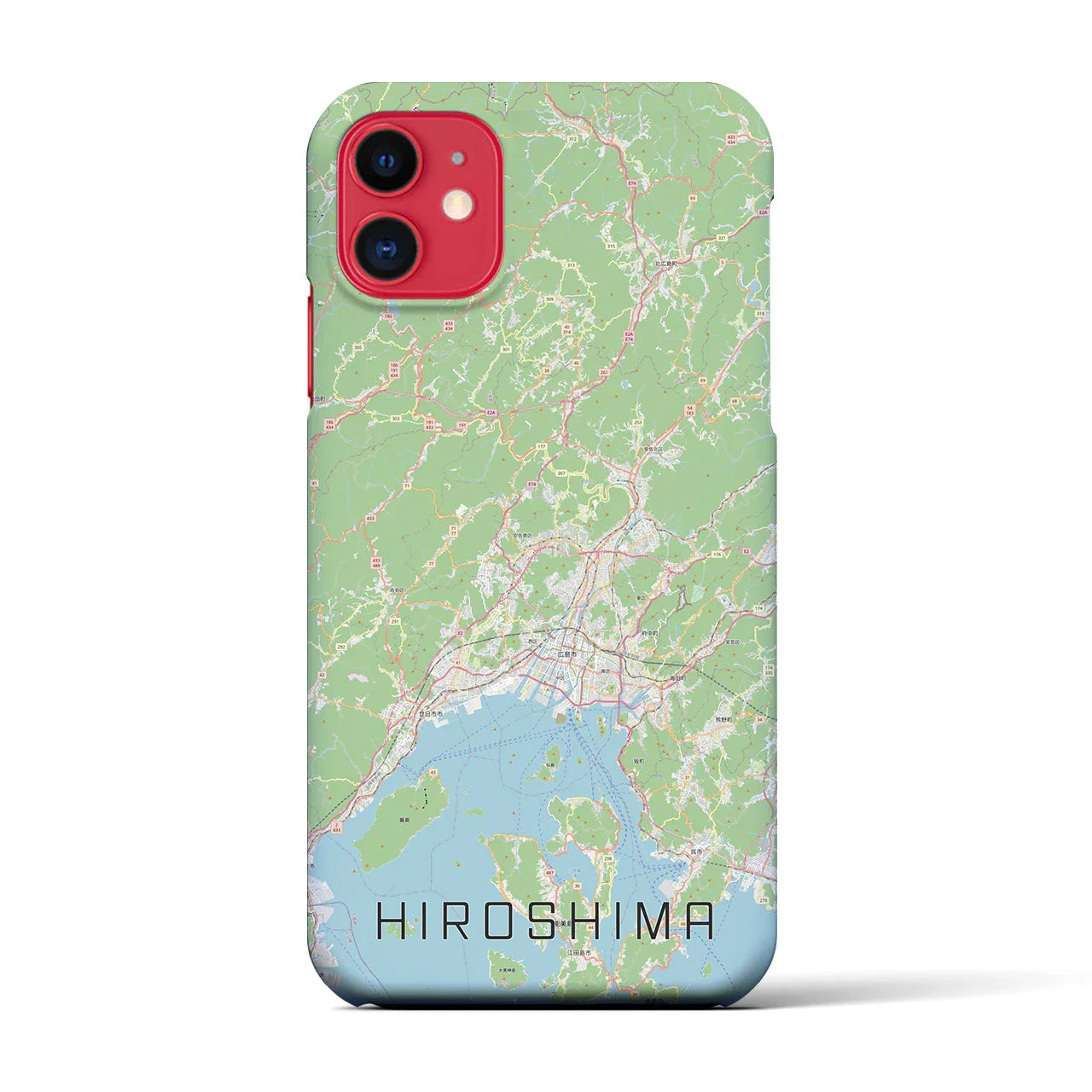 【広島2（広島県）】地図柄iPhoneケース（バックカバータイプ）