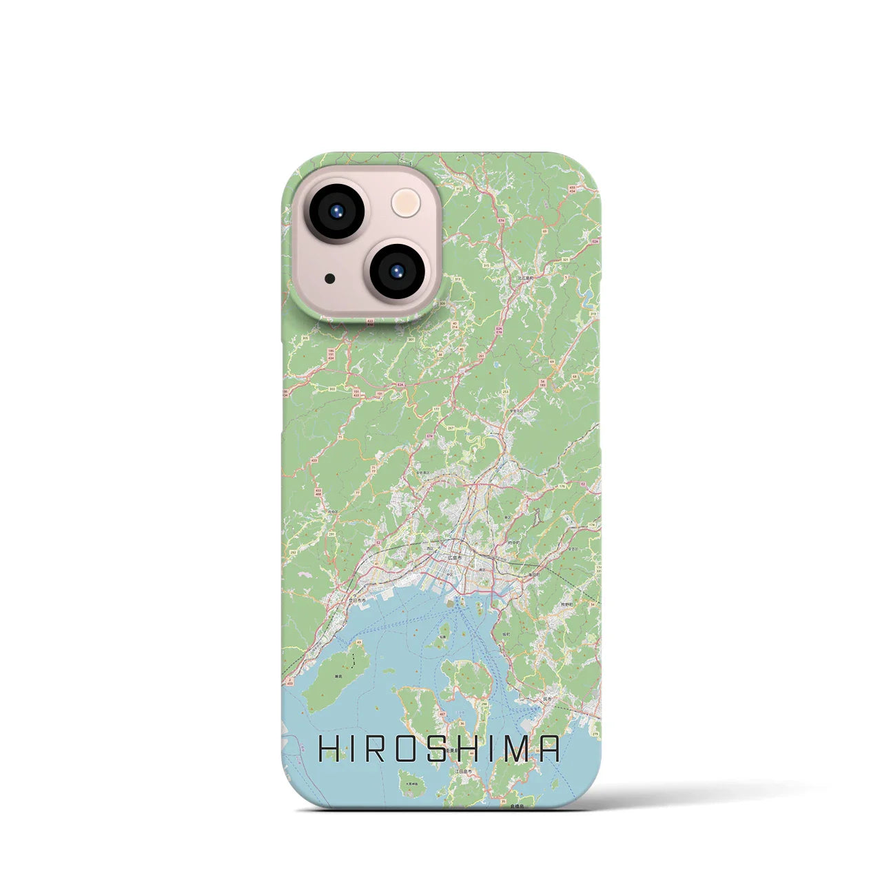 【広島2（広島県）】地図柄iPhoneケース（バックカバータイプ）